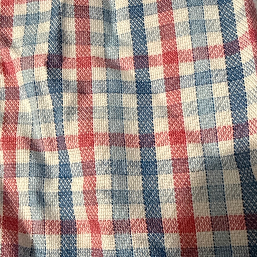 johnnie-O Blue and Red Plaid Button Down Shirt Size 10 - Picture 4 of 7